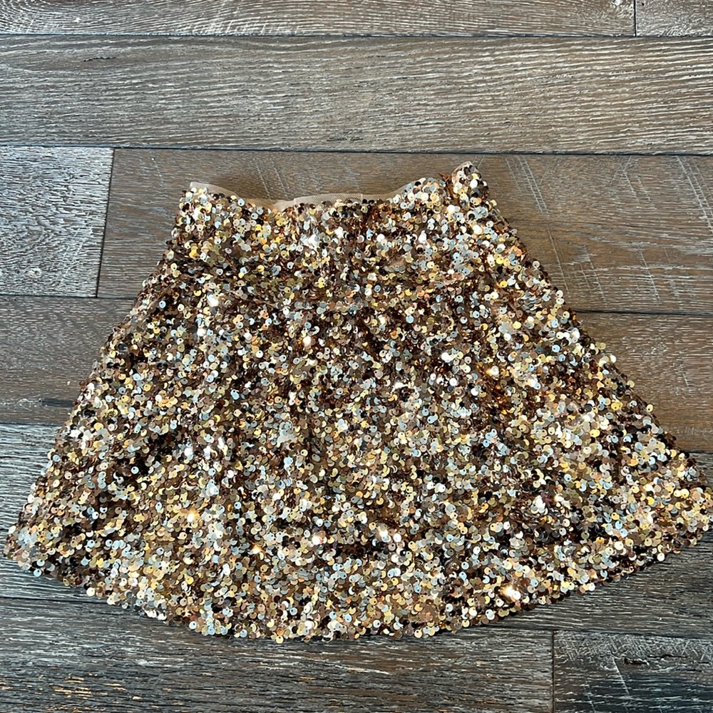 Zara gold sequence skirt